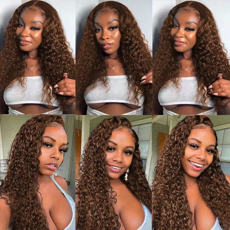 Luxe Chocolate Light Brown Water Wave Bundles 12-28inches