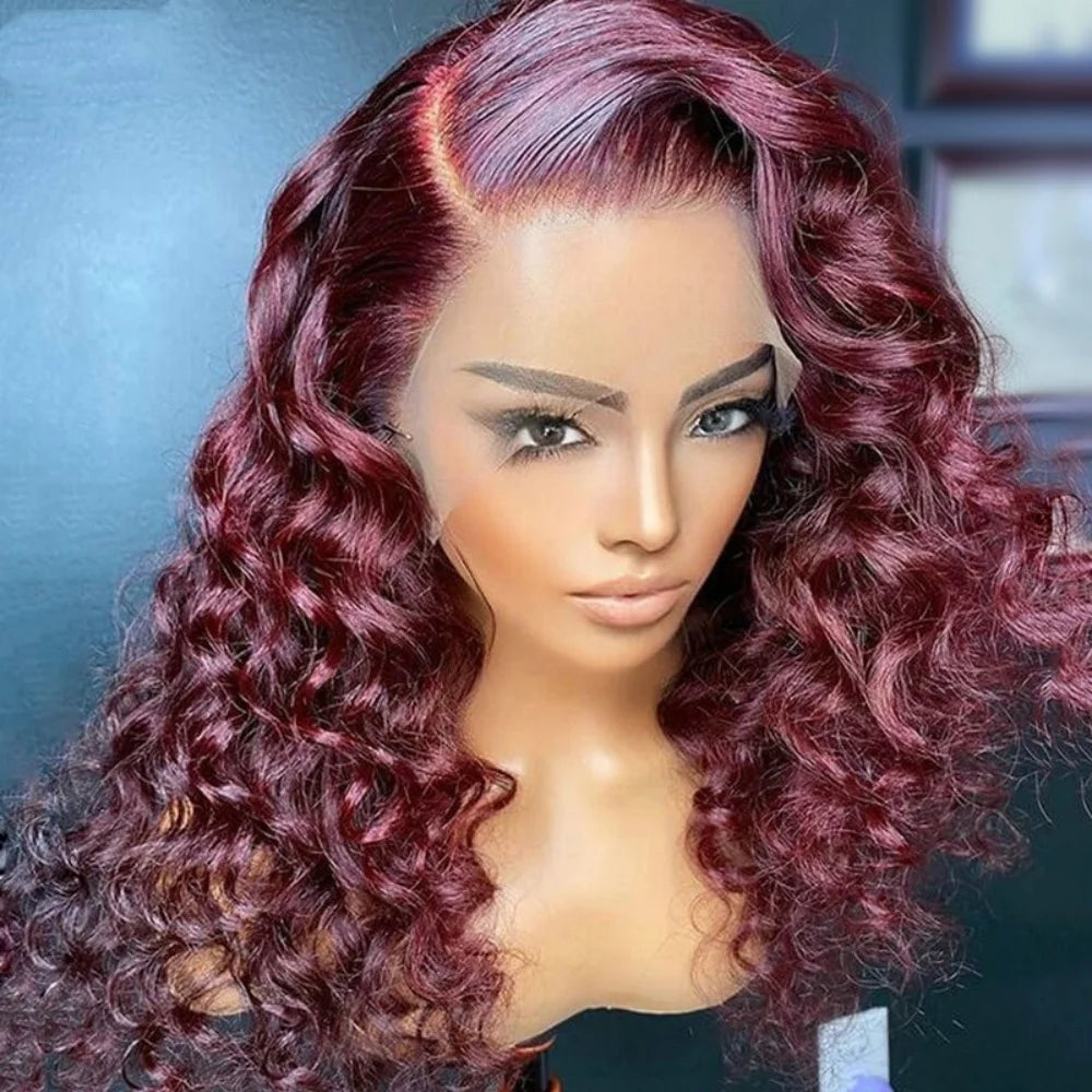 Luxe Jerry Curl 99J Wig