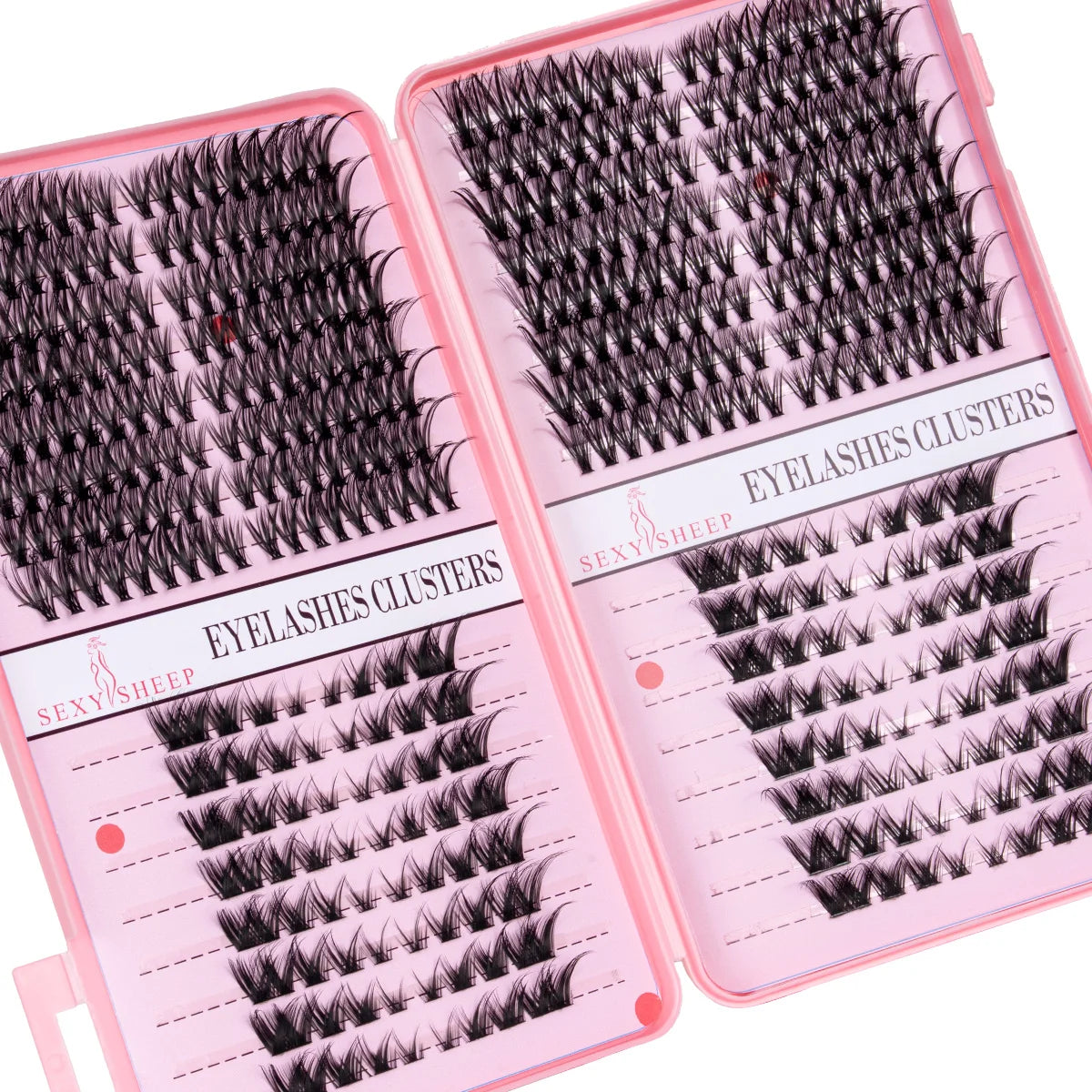 DIY Eyelash Extension Kit Cat Eye Eyelashes Clusters Natural Soft Including Bond&Sral Glue Remover Festival Gift