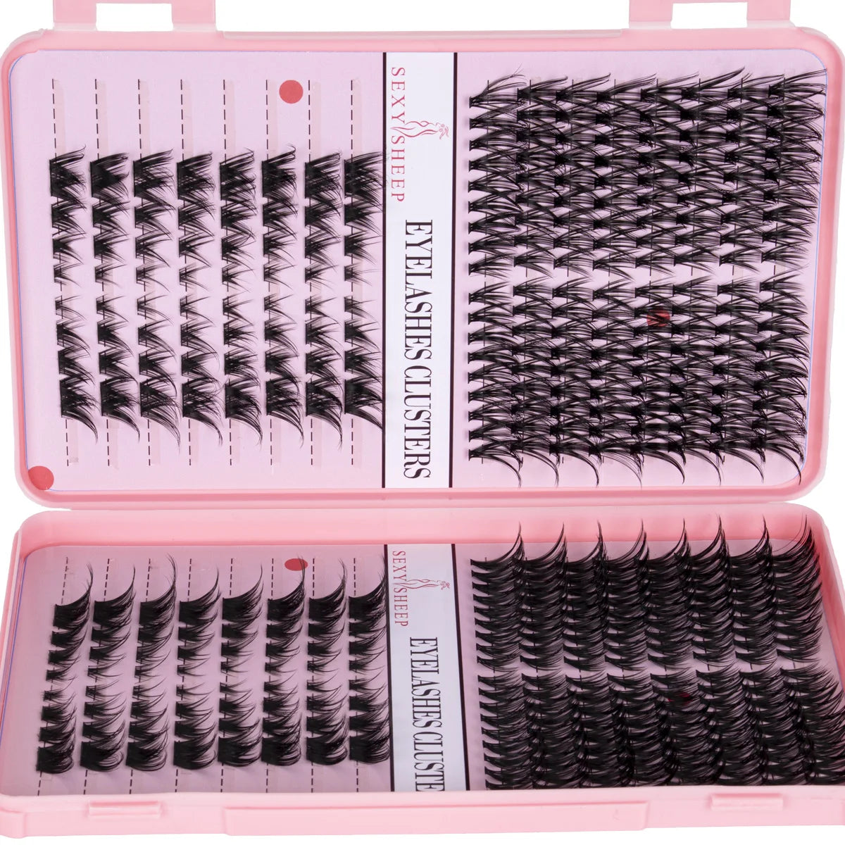 DIY Eyelash Extension Kit Cat Eye Eyelashes Clusters Natural Soft Including Bond&Sral Glue Remover Festival Gift