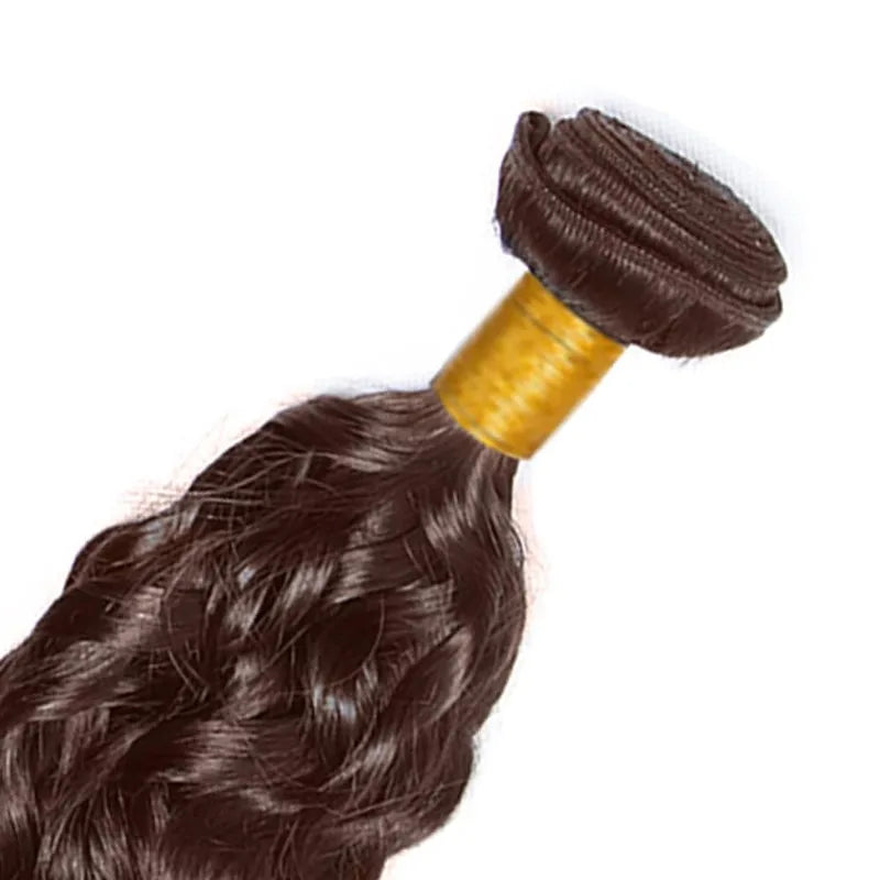 Luxe Chocolate Light Brown Water Wave Bundles 12-28inches