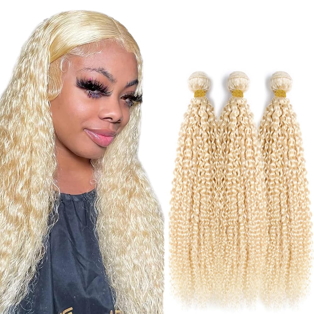 MiracleLuxe Blonde 613 Kinky Curly Virgin Hair Bundles