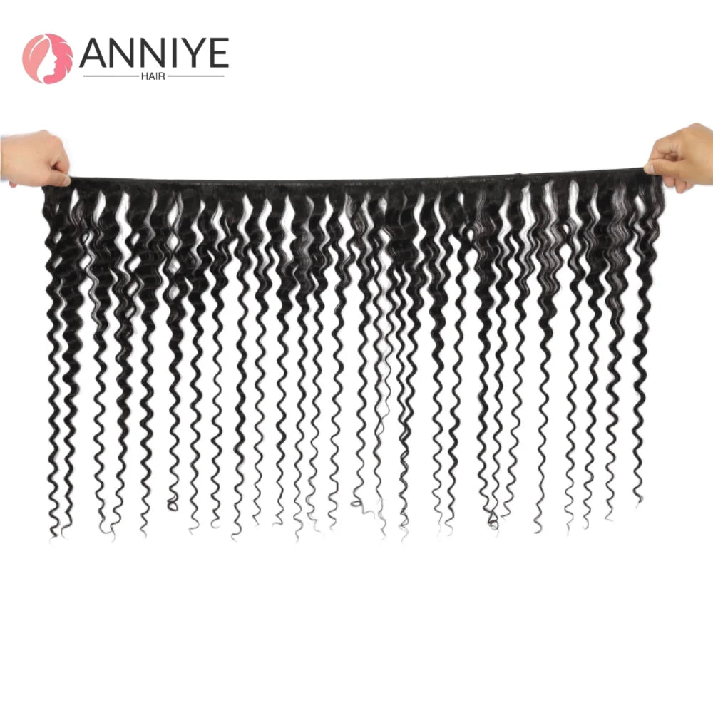 Luxe Deep Wave 3 Bundles With 13x4 Lace Frontal Wet or With 4x4 Closure